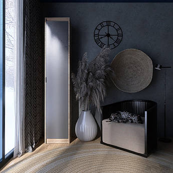 Шафа-пенал закрита Еверест Сіті-400 Дуб сонома/Графіт (DTM-071091)+