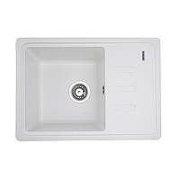 Гранітна мийка для кухні VALESO 6243 LIANA матова Білосніжна
