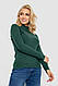 Кофта жіноча однотонна базова, колір зелений, 244R2032, фото 3