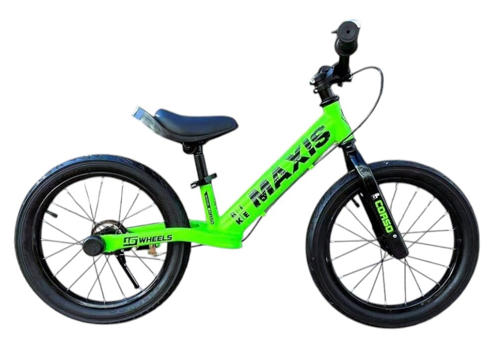 Велобіг (біговел) з надувними колесами 16 дюймів і ручним гальмом TM CORSO MAXIS арт. MX-80144, фото 1