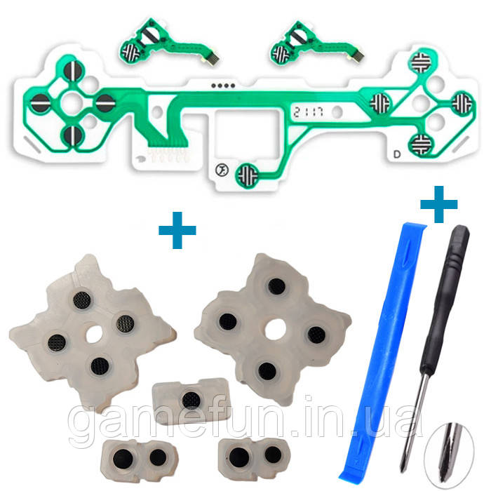 Шлейф + кнопки для джойстика PS5 (BDM-020) Original + викрутка + лопатка, фото 1