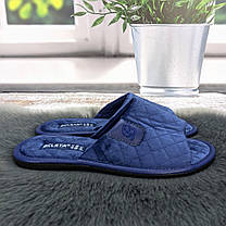 Тапочки жіночі Белста сині велюрові з відкритим носком 4523, фото 5