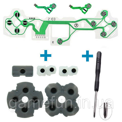 Шлейф + кнопки для джойстика PS5 (BDM-010) Original + викрутка, фото 1