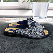 Тапочки жіночі Белста сині з відкритим носком на пробковій устілці 4871, фото 5