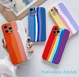 Силіконовий чохол для iPhone 13 Pro - Rainbow, Різнокольоровий / Сірий, фото 3