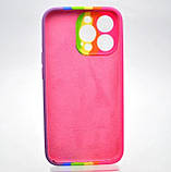 Силіконовий чохол для iPhone 13 Pro - Rainbow, Різнокольоровий / Рожевий, фото 2