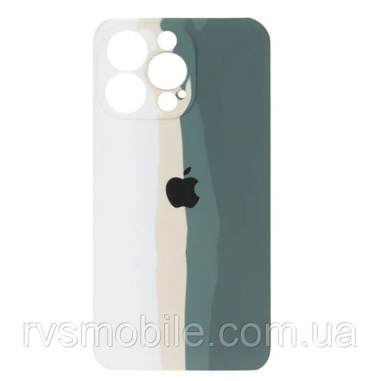 Силіконовий чохол для iPhone 13 Pro - Rainbow, Різнокольоровий / Зелений, фото 1