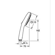Ручний душ Grohe Tempesta Cube 110 2 режими (26746003), фото 3