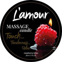Масажна свічка з ароматом малини L'amour Raspberry Bliss 30 мл