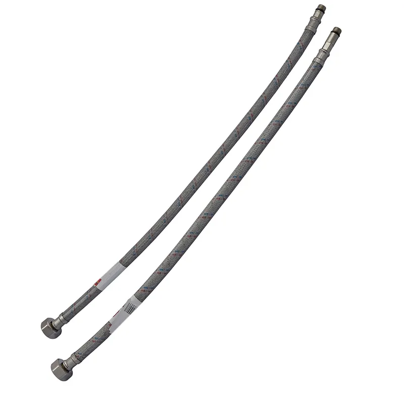 Гнучкі шланги для змішувача гайка 1/2" — Штуцер M10 (100 см) 2 шт (силик. оболонка) Zerix (ZX3032)