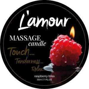 Массажная свеча L'amour Raspberry Bliss с ароматом малины, 30 мл