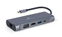Док-станція Cablexpert USB-C 7-в-1 (A-CM-COMBO7-01)