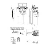 Змішувач для ванни Qtap Evia з довгим поворотним виливом (з душовим гарнітуром) QTEVI260CRM47579 Chrome, фото 2