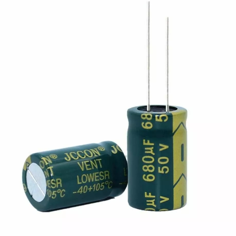 Конденсатор 50V 680uF 13*21 105C електролітичний, LowESR, JCCON, для живлення FPV дронів