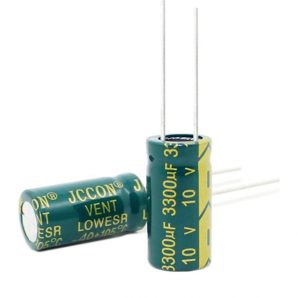 Конденсатор 10V 3300uF 10*20 105C електролітичний, LowESR, JCCON, для живлення FPV дронів
