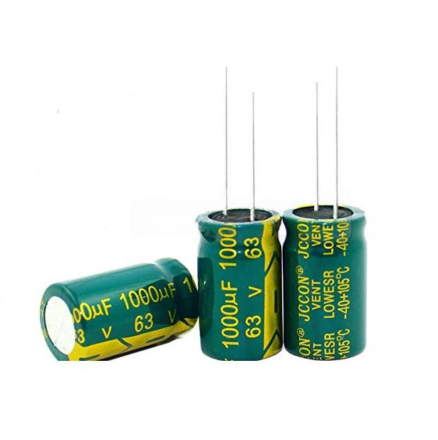 Конденсатор 63V 1000uF 16*25 105C електролітичний, LowESR, JCCON, для живлення FPV дронів