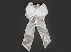 Дитячий білий бант-гумка для волосся