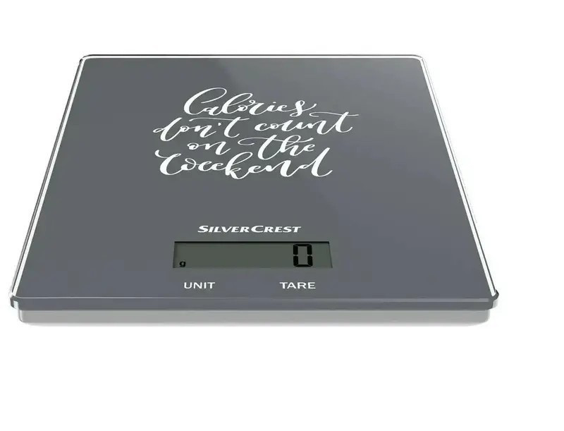 Нові німецькі кухонні ваги з загартованого скла Silver Crest SKWG 5A1 Grey з Німеччини з гарантією