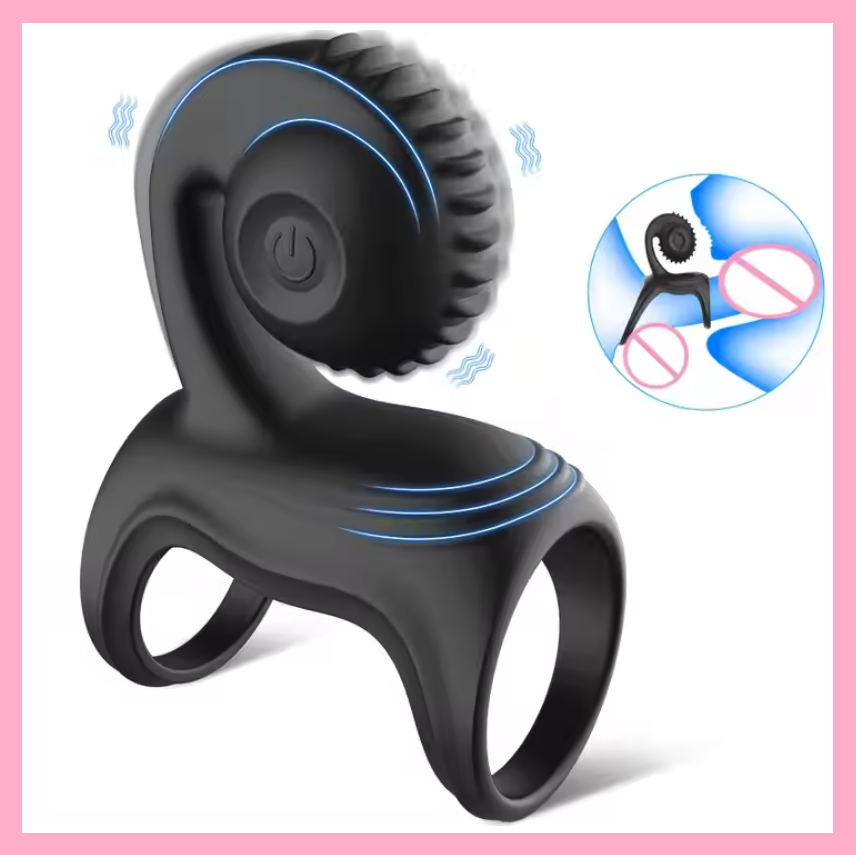 Віброкільце для продовження сексу, Ерекційне кільце з вібрацією для клітора, Силіконове кільце для пеніса, Інт, фото 1