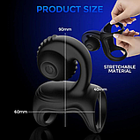 Віброкільце для продовження сексу, Ерекційне кільце з вібрацією для клітора, Силіконове кільце для пеніса, Інт, фото 2