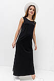 Трикотажна сукня-майка для вагітних та годуючих чорна бавовняна S, фото 5