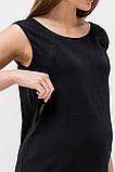 Трикотажна сукня-майка для вагітних та годуючих чорна бавовняна S, фото 6