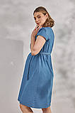 Блакитна джинсова сукня для вагітних та годуючих M, фото 3