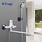 Змішувач для ванни Frap F2231, білий/хром, фото 3