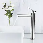 F10801-2 умивальник високий одноваж з нерж.сталі гайка Ø35 {10/1}, фото 3