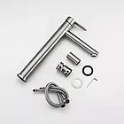 F10801-2 умивальник високий одноваж з нерж.сталі гайка Ø35 {10/1}, фото 6