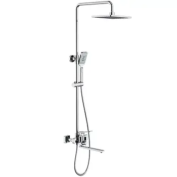 Душова система 3 в 1 з тропічним і ручним душем і змішувачем F2461 хром