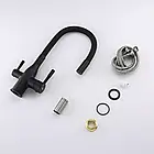 Змішувач для кухні під фільтр Frap F4396-6 з гнучким виливом, фото 5