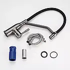 Змішувач для кухні F4497-9 матовий графіт (Gungrey-збройова сталь) з гнучким знімним виливом, фото 3