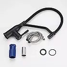 Змішувач для кухні F4497-6 одноважільний колір матовий чорний із гнучким знімним виливом, фото 3