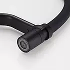 Змішувач для кухні F4497-6 одноважільний колір матовий чорний із гнучким знімним виливом, фото 4