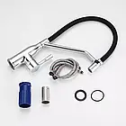 Змішувач для кухні одноважільний F4497 хром із гнучким знімним виливом кріплення гайка, фото 3