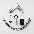 F1067 умивальник одноважі. літій вилив лат. корпус гайка Ø25 (хром)*<10ult, фото 2