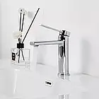 F1067 умивальник одноважі. літій вилив лат. корпус гайка Ø25 (хром)*<10ult, фото 3