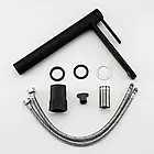 F1067-62 умивальник вис. одноваж. литий вилив лат. корпус гайка Ø25 (чорний)** {10}, фото 3