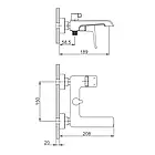 Змішувач для ванни GAPPO G3250, чорний, фото 5