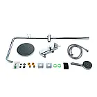 Душова система GAPPO G2402, вилив - перемикач на лійку, хром, фото 8