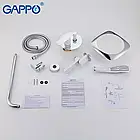 Душова система з тропічним душем прихованого монтажу Gappo G7148-8 на три споживача білий хром, фото 8