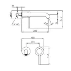 G1206-6 умивальник вбудований одноваж. кругл. вилив лат. Ø35 (чорн.) {8/1}, фото 5