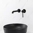 G1206-6 умивальник вбудований одноваж. кругл. вилив лат. Ø35 (чорн.) {8/1}, фото 2