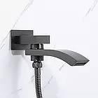 Душова система прихованого монтажу з тропічним душем GAPPO G7107-79 колір матовий графіт (збройова сталь), фото 3