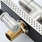 G4098-5 кухня одноваг. вис. вилив + ВОДОСПАД латунь гайка карт.90 Ø35 (сатин) 35484стал48/1ultren, фото 5