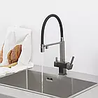 G4395-59 кухня під осмос одноваж. вис. силікон. вилив лат. шпилька карт.90° Ø35 (gungrey) {8/1}, фото 2