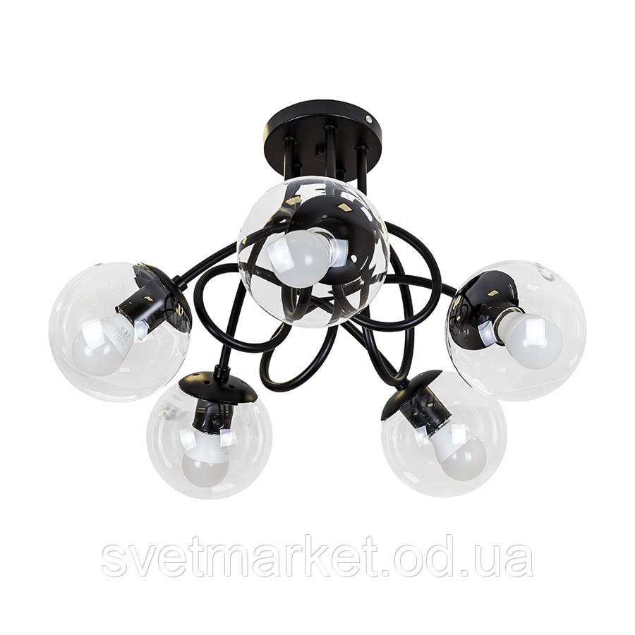 Сучасна люстра 7529910-5 BK+CL, фото 1