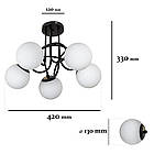 Люстра з плафонами 7529910-5 BK+WH, фото 2