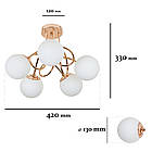 Стельова люстра 7529910-5 GOLD+WH, фото 2